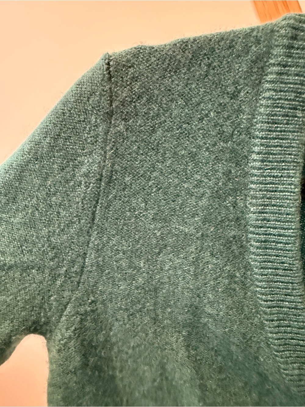 Vince Deep Teal V-Neck Button Front Cardigan - Picture 4 of 7